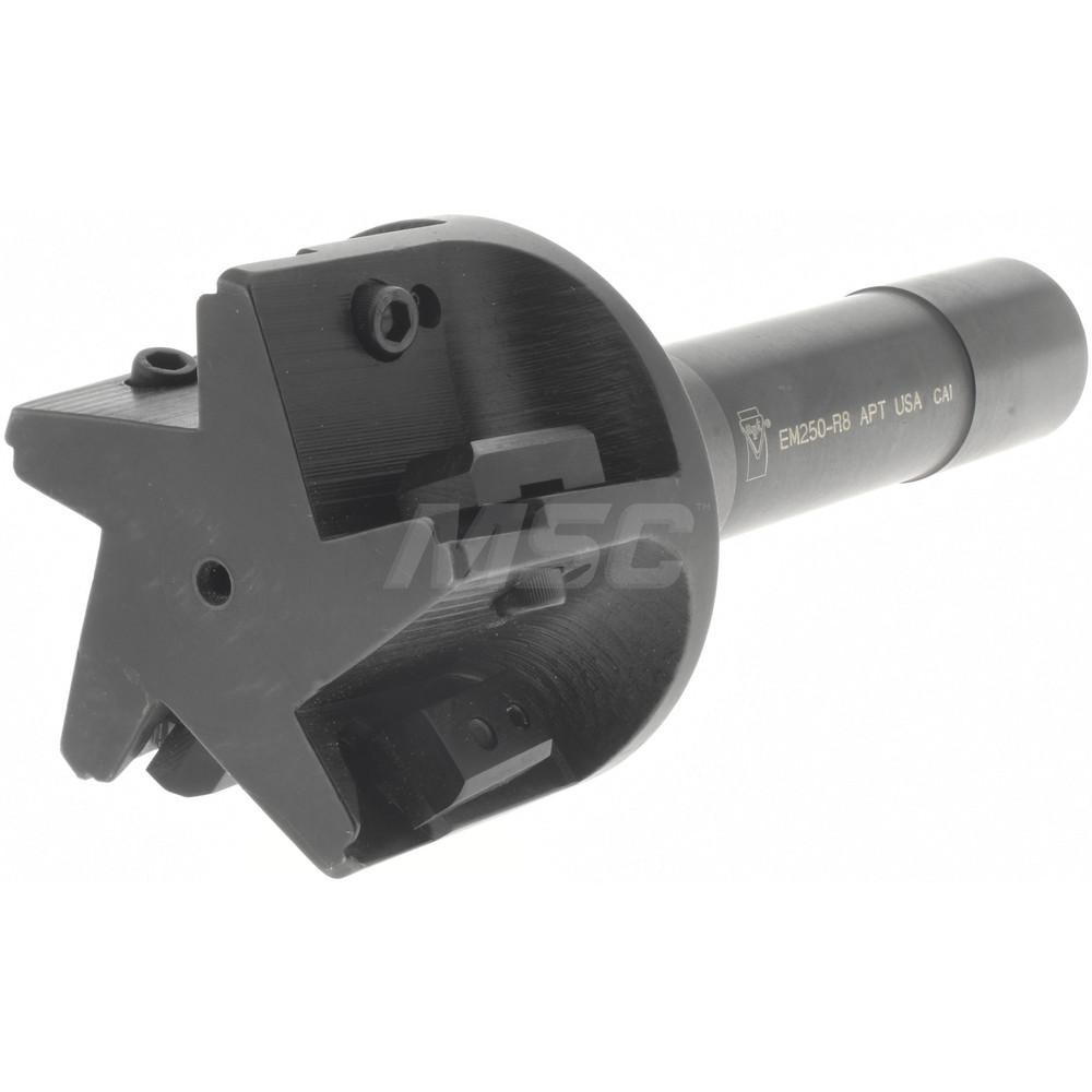 APT Indexable Square-Shoulder End Mill: EM-250-R8 2-1/2XR8 SH, 2-1/2" Cut Dia, 0.65" Max Depth of Cut, R8 R8 Shank - EM250-R8
