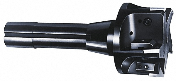 APT Indexable Square-Shoulder End Mill: EM-250-R8 2-1/2XR8 SH, 2-1/2" Cut Dia, 0.65" Max Depth of Cut, R8 R8 Shank - EM250-R8