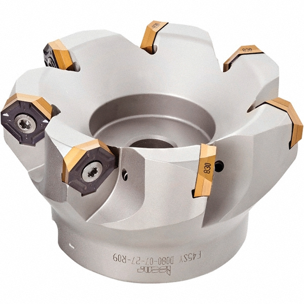 Iscar 1.37" Cut Dia, 2-1/2" Arbor Hole, 0.18" Max Depth of Cut, 50° Indexable Chamfer & Angle Face Mill - 3107006