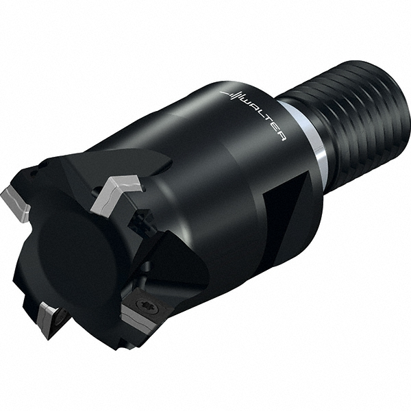 Walter Indexable High-Feed End Mill: M4002-032-T28-04-01, 32.00 mm Cut Dia, Modular Connection Shank - 6795779