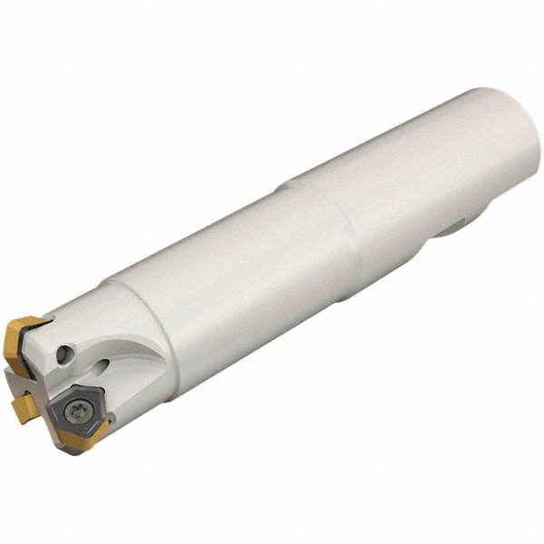 Seco 45° Lead Angle, 0.3543" to 0.6299" Cut Dia, 0.6299" Shank Dia, Indexable & Chamfer End Mill - 75002621