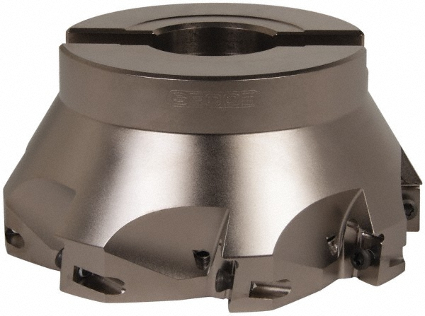 Dorian Tool 5" Cut Dia, 1-1/2" Arbor Hole Dia, 1-3/4" Max Depth, Indexable Square-Shoulder Face Mill - 73310165698