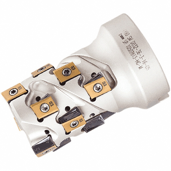 Iscar 32mm Cut Dia, 16mm Arbor Hole Dia, 36mm Max Depth, Indexable Square-Shoulder Face Mill - 3106409