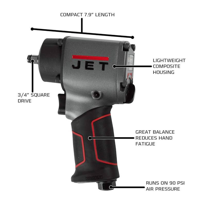 Jet JAT-127, 3/4 in. Composite Impact Wrench - 505127