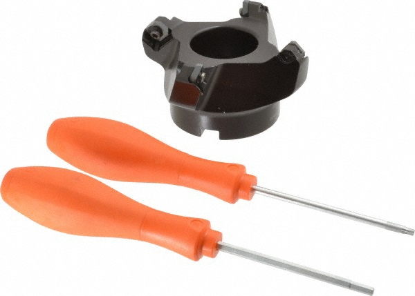 Iscar 3" Cut Dia, 1" Arbor Hole, 0.26" Max Depth of Cut, 45° Indexable Chamfer & Angle Face Mill - 3100368