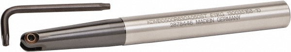 Kennametal Indexable Ball Nose End Mill: 1/2" Cut Dia, 6.3" OAL - 2878446