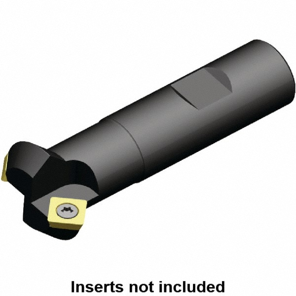 Kennametal 45° Lead Angle, 0.3937" to 0.8661" Cut Dia, 0.6299" Shank Dia, Indexable & Chamfer End Mill - 1024578