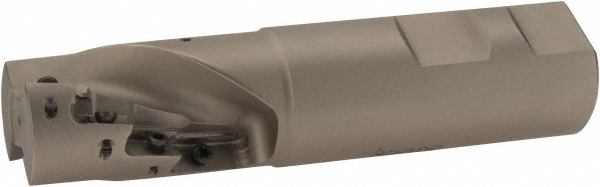 Iscar Indexable Square-Shoulder End Mill: APK-D1.00-1.50-W1.00FE, 1" Cut Dia, 1.47" Max Depth of Cut, 1" Dia Weldon Flat Shank - 3100274