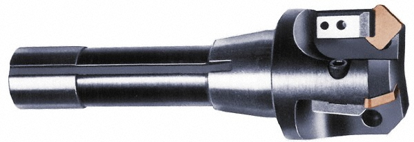APT 45° Lead Angle, 1" Cut Dia, 3/4" Shank Dia, Indexable & Chamfer End Mill - QMD100-34