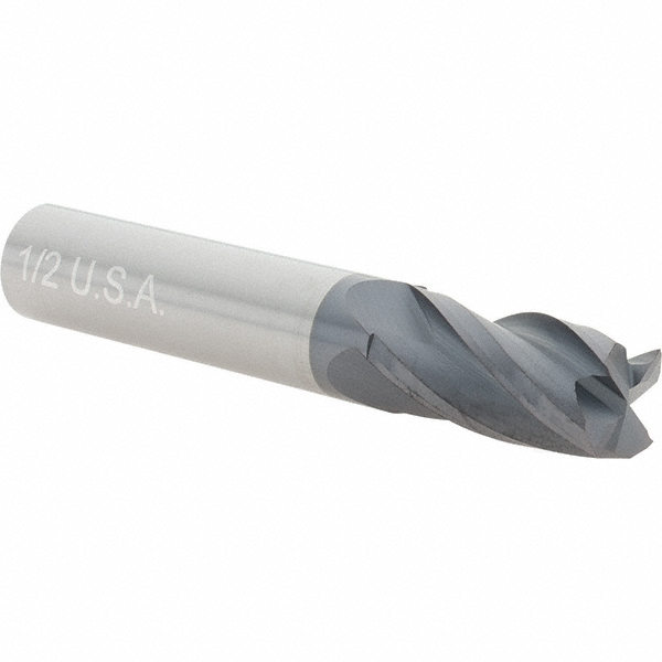 Kennametal 60° Lead Angle, 1.2598" to 2.0472" Cut Dia, 1.2598" Shank Dia, Indexable & Chamfer End Mill - 1024604