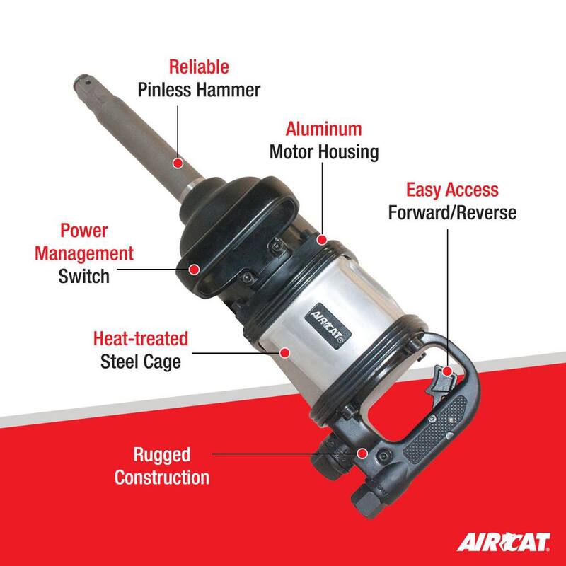 AIRCAT 1 in. x 8 in. Super Duty Impact Wrench - 1994