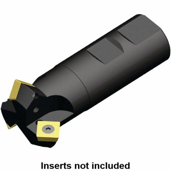 Iscar 45° Lead Angle, 2.4803" to 3.1969" Cut Dia, R8 Indexable & Chamfer End Mill - 3100048