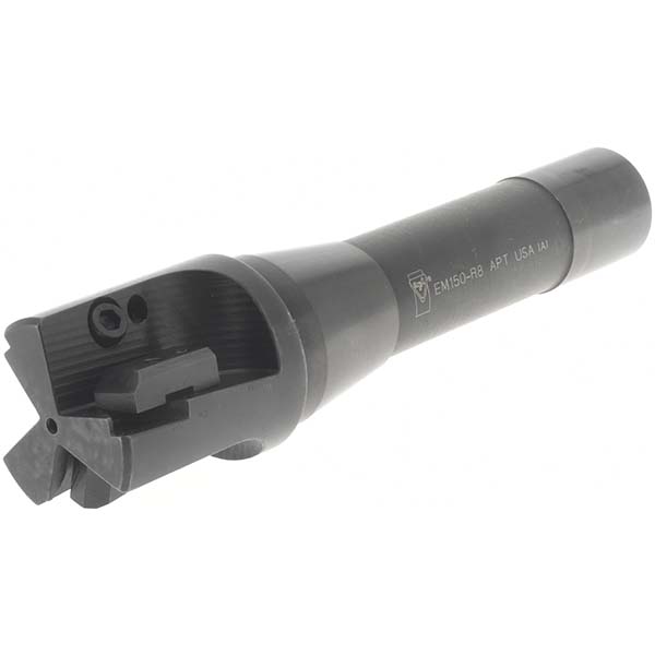 Iscar 45° Lead Angle, 2.4803" to 3.1969" Cut Dia, R8 Indexable & Chamfer End Mill - 3100048