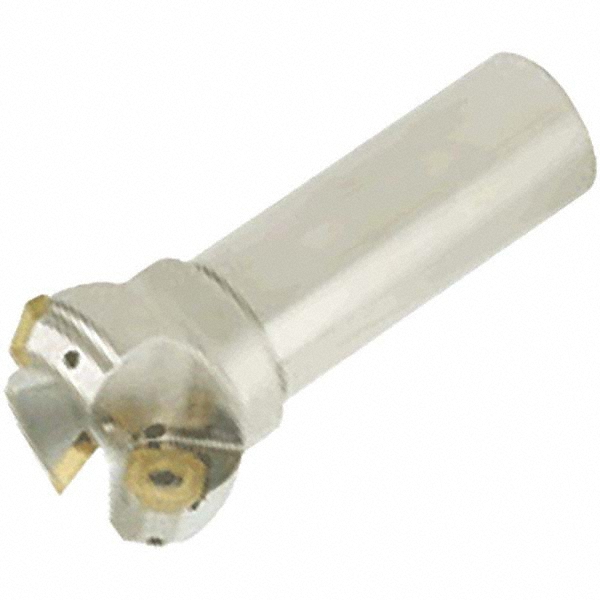 Iscar 45° Lead Angle, 2.4803" to 3.1969" Cut Dia, R8 Indexable & Chamfer End Mill - 3100048