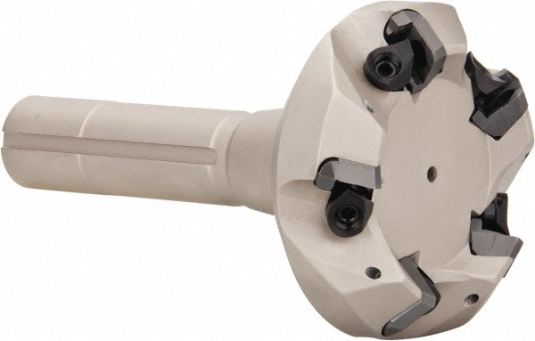 Iscar 45° Lead Angle, 2.4803" to 3.1969" Cut Dia, R8 Indexable & Chamfer End Mill - 3100048