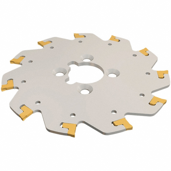 Iscar Indexable Slotting Cutter: 3.00 mm Cutting Width, 100.00 mm Cutter Dia, Arbor Connection, 29.00 mm Depth of Cut, 29.00 mm Depth of Cut, 22.00 mm Shank Dia, Right Hand - 2302200