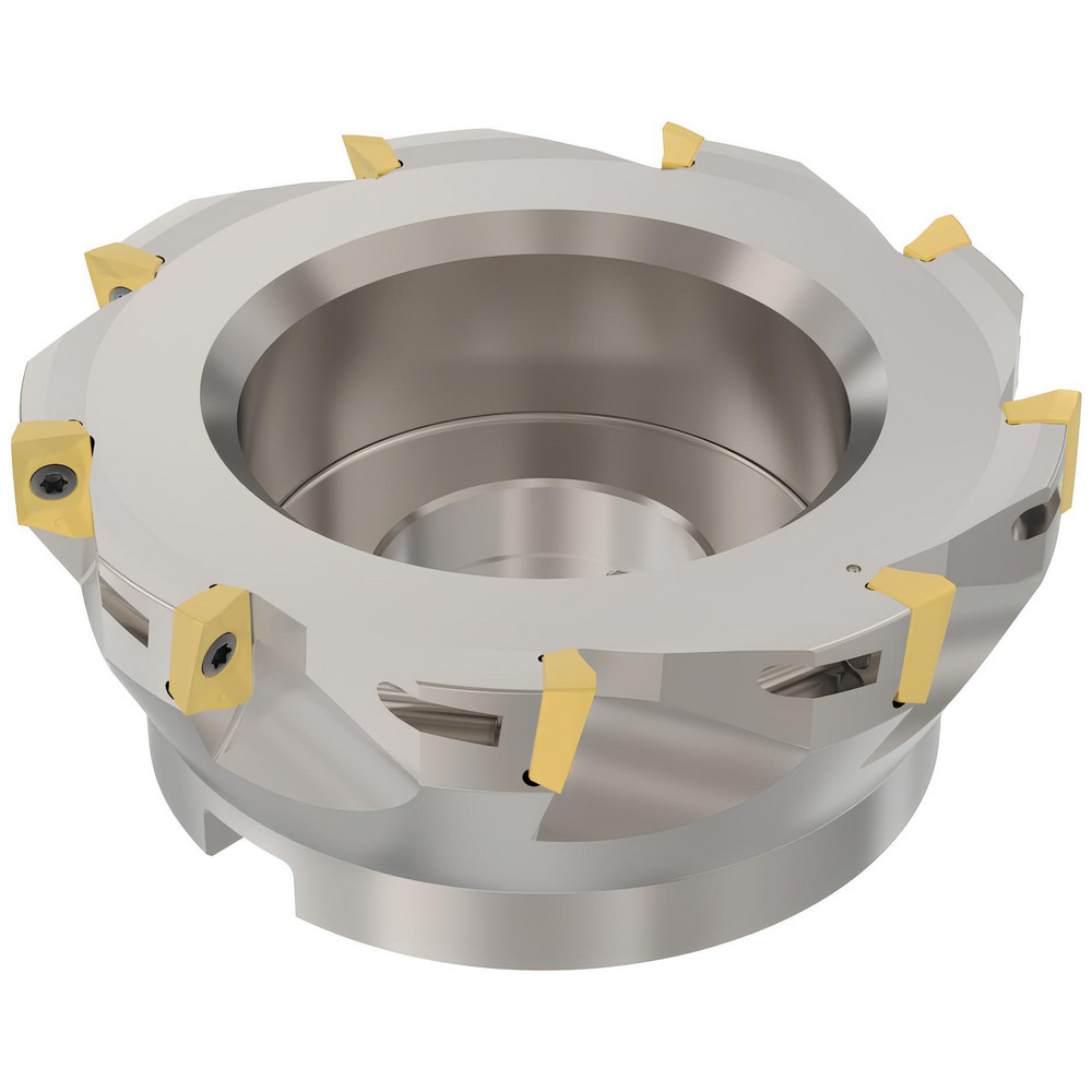 Seco 4" Cut Dia, 1-1/2" Arbor Hole Dia, 3.03" Max Depth, Indexable Square-Shoulder Face Mill - 02722282