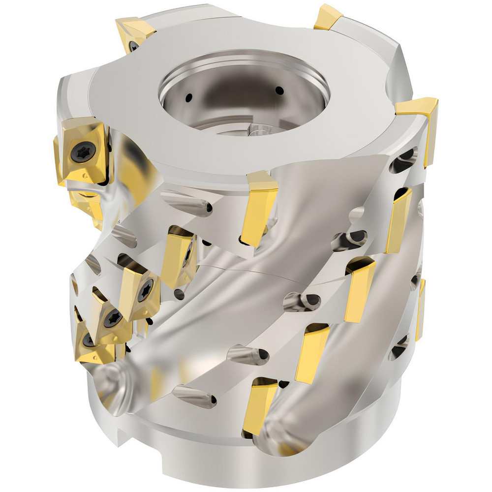 Seco 4" Cut Dia, 1-1/2" Arbor Hole Dia, 3.03" Max Depth, Indexable Square-Shoulder Face Mill - 02722282