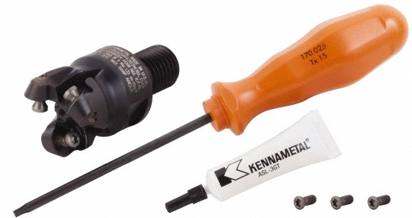 Kennametal Indexable Copy End Mill: 1-1/4" Cut Dia, 0.25" Max Depth of Cut, Through Coolant - 3760370