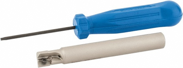 Iscar Indexable Square-Shoulder End Mill: HPE90AND.381W.387, 3/8" Cut Dia, 0.303" Max Depth of Cut, 3/8" Dia Weldon Flat Shank - 3104173