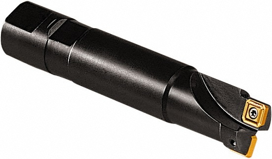 Seco Indexable Square-Shoulder End Mill: R417.19-01.00-3, 1" Cut Dia, 0.31" Max Depth of Cut, 1" Dia Weldon Flat Shank - 75072173