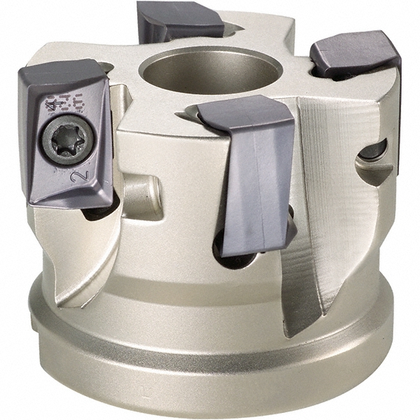 Tungaloy 6" Cut Dia, 2" Arbor Hole Dia, 0.657" Max Depth, Indexable Square-Shoulder Face Mill - 3012944