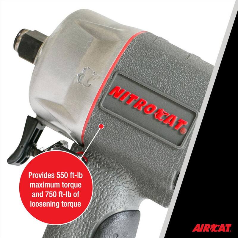 AIRCAT NITROCAT 3/8 in. Composite Compact Impact Wrench - 1076-XL