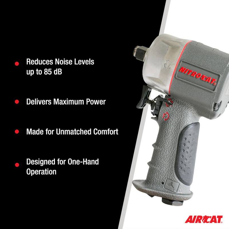 AIRCAT NITROCAT 3/8 in. Composite Compact Impact Wrench - 1076-XL