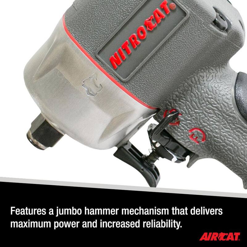 AIRCAT NITROCAT 3/8 in. Composite Compact Impact Wrench - 1076-XL