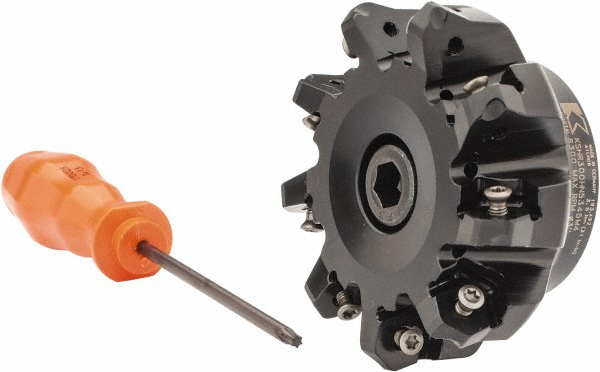 Sumitomo 3" Cut Dia, 1" Arbor Hole, 6mm Max Depth of Cut, 45° Indexable Chamfer & Angle Face Mill - 2200W9B