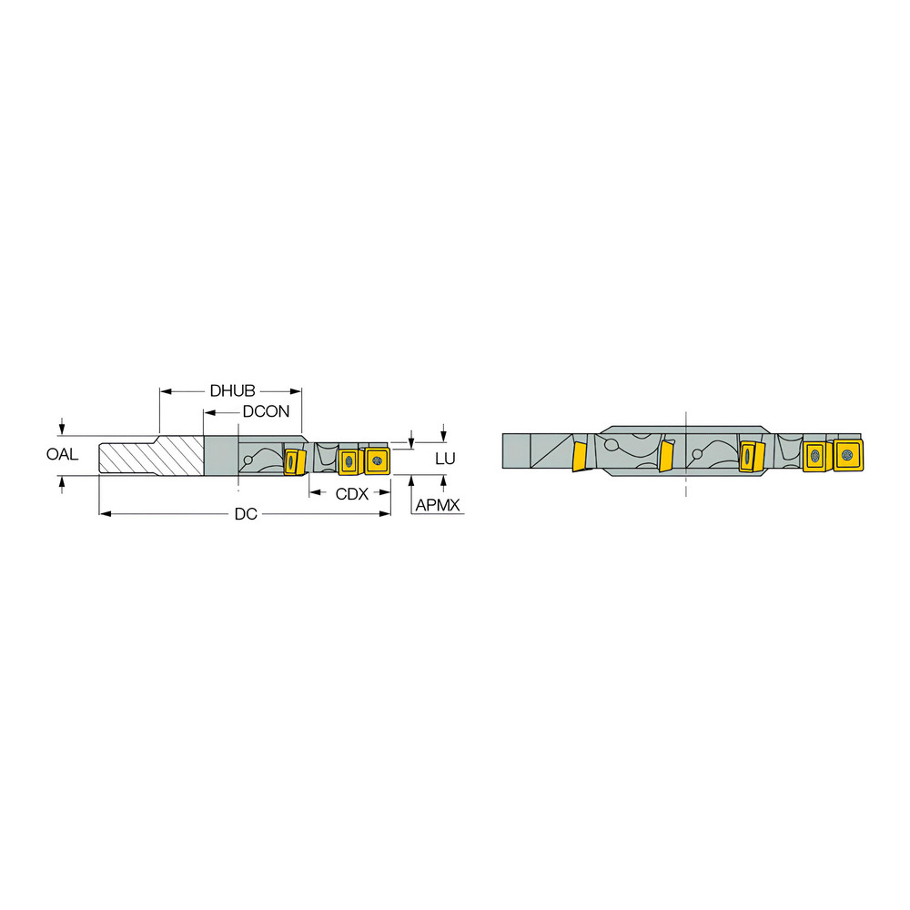 Iscar Indexable Slotting Cutter: 9.00 mm Cutting Width, 100.00 mm Cutter Dia, Arbor Connection, 9.00 mm Depth of Cut, 9.00 mm Depth of Cut, 32.00 mm Shank Dia, Right Hand - 3100901