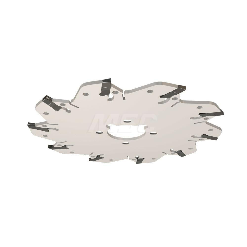 Iscar Indexable Slotting Cutter: 9.00 mm Cutting Width, 100.00 mm Cutter Dia, Arbor Connection, 9.00 mm Depth of Cut, 9.00 mm Depth of Cut, 32.00 mm Shank Dia, Right Hand - 3100901
