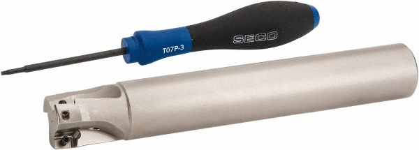 Seco Indexable Square-Shoulder End Mill: R217.69-01.00-0-10-3A, 1" Cut Dia, 0.354" Max Depth of Cut, 1" Dia Cylindrical Shank - 02772707
