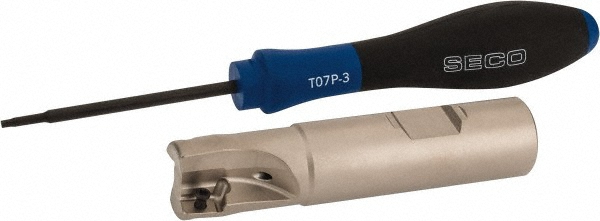 Seco Indexable Square-Shoulder End Mill: R217.69-01.00-0-10-3A, 1" Cut Dia, 0.354" Max Depth of Cut, 1" Dia Cylindrical Shank - 02772707