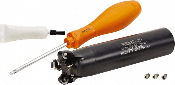 Sandvik Coromant Indexable Copy End Mill: 0.4724 to 0.9448" Cut Dia, 0.2362" Max Depth of Cut, Through Coolant - 6550019