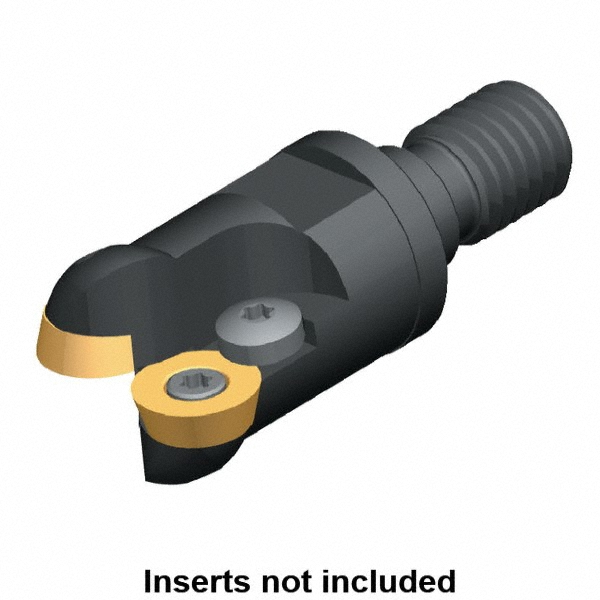 Sandvik Coromant Indexable Copy End Mill: 0.4724 to 0.9448" Cut Dia, 0.2362" Max Depth of Cut, Through Coolant - 6550019