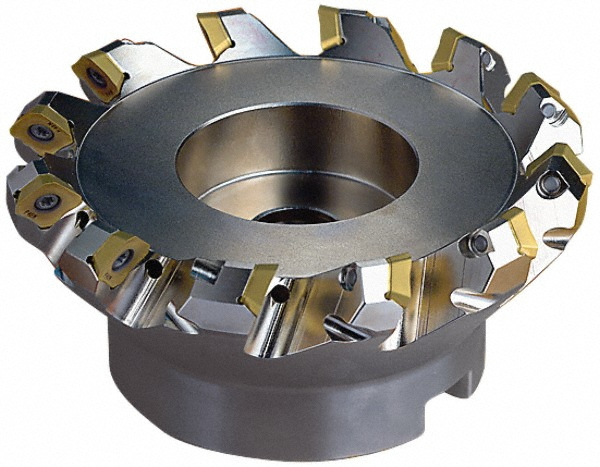 Seco 8.42" Cut Dia, 2-1/2" Arbor Hole, 0.236" Max Depth of Cut, 45° Indexable Chamfer & Angle Face Mill - 02422151