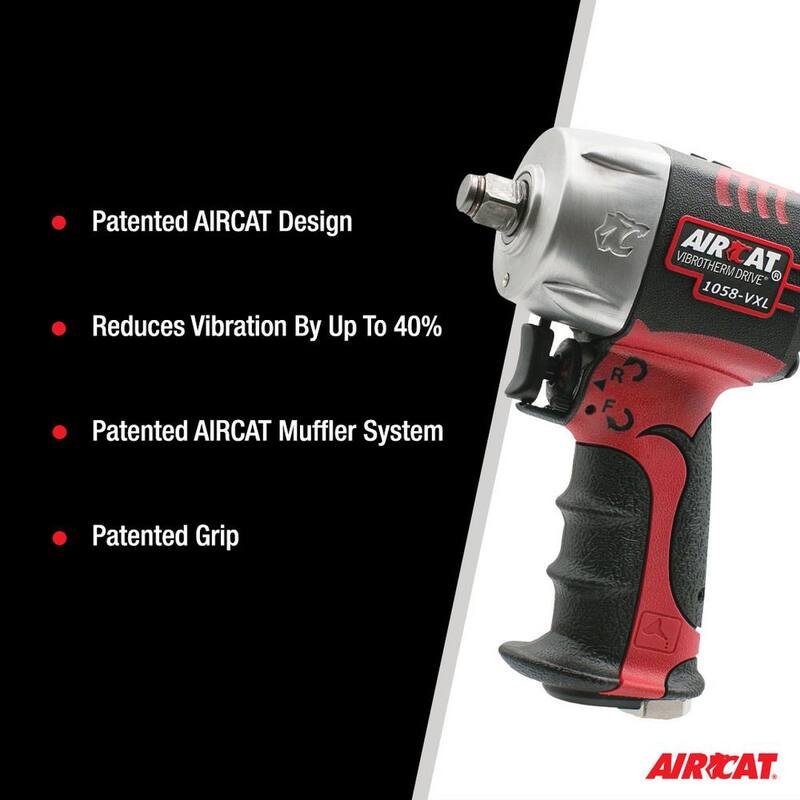 AIRCAT 3/8 in. Vibrotherm Drive Compact Impact Wrench - 1059-VXL