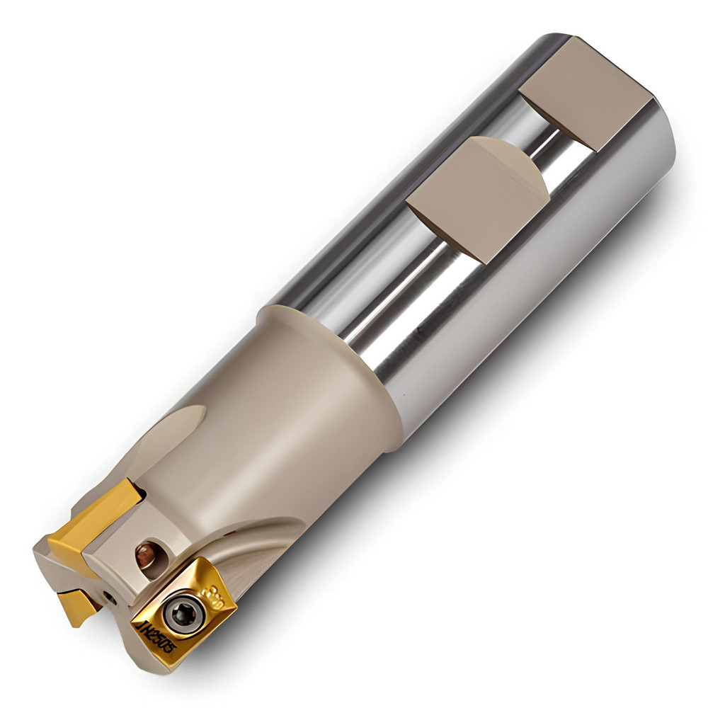 Kennametal Indexable Square-Shoulder End Mill: KICR150SP40, 1-1/2" Cut Dia, 11.94 mm Max Depth of Cut, 1-1/4" Dia Cylindrical Shank - 1023579