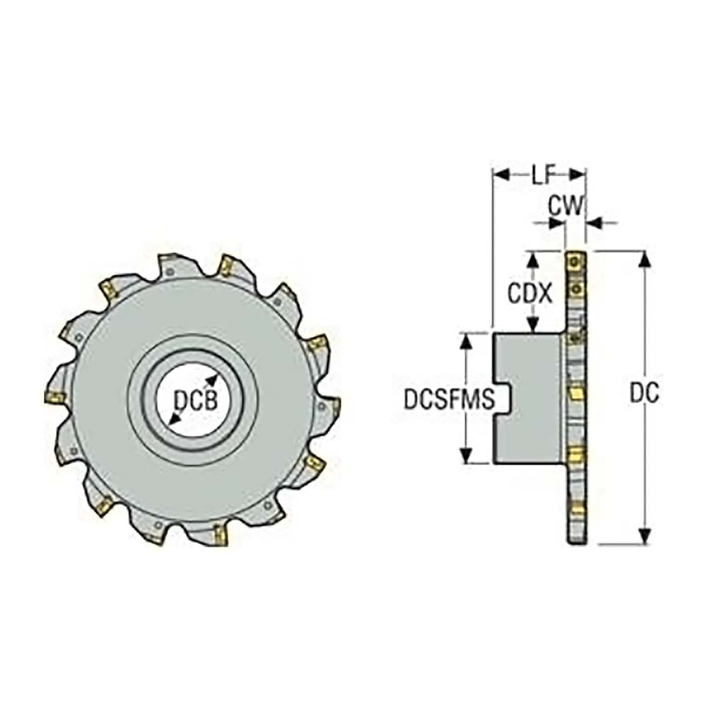 Kennametal Indexable Slotting Cutter: 14.00 mm Cutting Width, 125.00 mm Cutter Dia, Arbor Connection, 34.37 mm Depth of Cut, 34.37 mm Depth of Cut, Neutral - 2442601