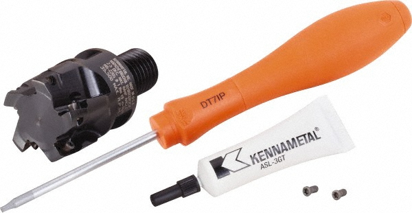 Walter Indexable Square-Shoulder End Mill: F4138.UT28.031.Z02.33, 1-1/4" Cut Dia, 1.3" Max Depth of Cut, T28 Modular Connection Shank - 5335556