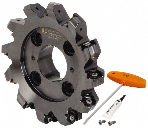Sumitomo 8" Cut Dia, 2-1/2" Arbor Hole, 6mm Max Depth of Cut, 45° Indexable Chamfer & Angle Face Mill - 2200W91