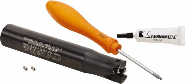 Kennametal Indexable High-Feed End Mill: KF2X35Z03A32WO09L200, Cylindrical Shank - 4113994