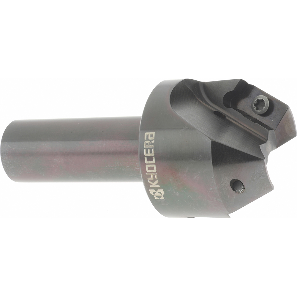 Kyocera 30° Lead Angle, 1" to 1.62" Cut Dia, Indexable & Chamfer End Mill - OTM86127