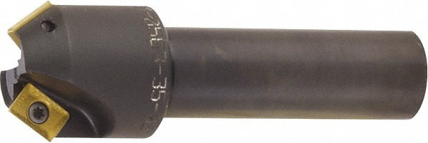 Kyocera 30° Lead Angle, 1" to 1.62" Cut Dia, Indexable & Chamfer End Mill - OTM86127