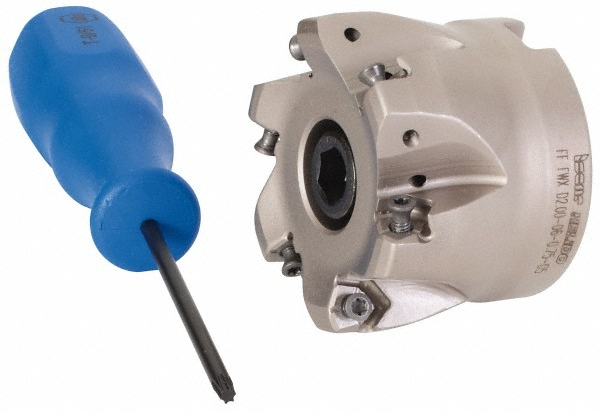 Iscar Indexable High-Feed Face Mill: 1.61 to 2" Cut Dia, 0.75" Arbor Hole - 3105715