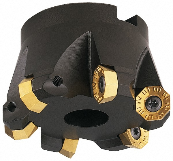 LMT 2" Cut Dia, 3/4" Arbor Hole, 0.63" Max Depth of Cut, 45° Indexable Chamfer & Angle Face Mill - 1950259