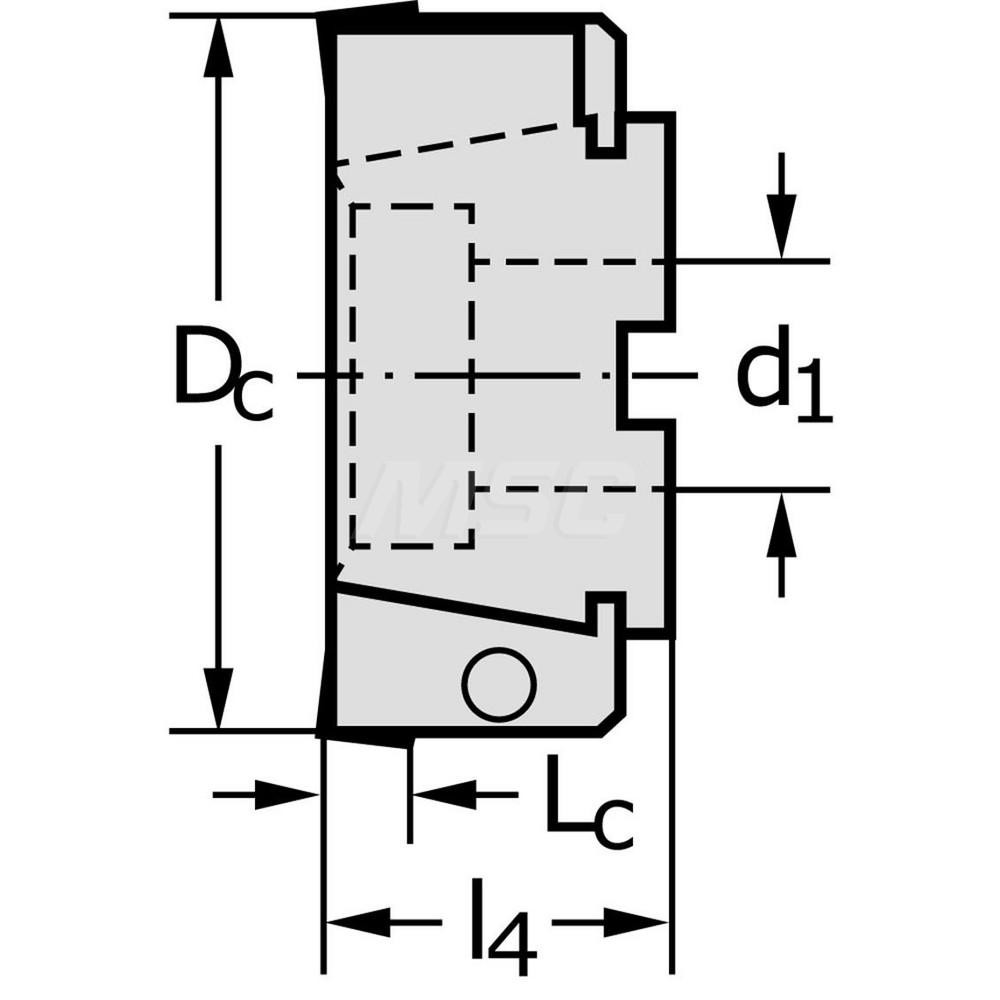 Walter 125mm Cut Dia, 40mm Arbor Hole Dia, Indexable Square-Shoulder Face Mill - 5055658