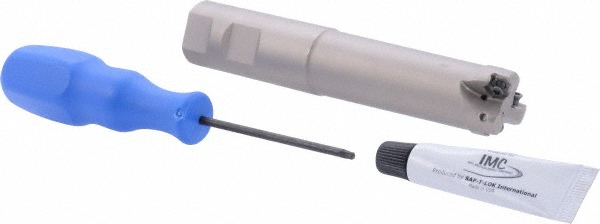 LMT Indexable High-Feed End Mill: ECPV07.75X30XM10, 3/4" Cut Dia, Modular Connection Shank - 9089007