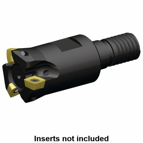 LMT Indexable High-Feed End Mill: ECPV07.75X30XM10, 3/4" Cut Dia, Modular Connection Shank - 9089007